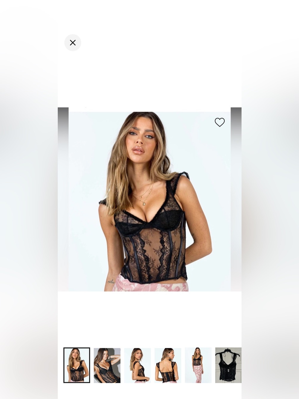 Lioness Lace Corset Top - Medium-NEW
